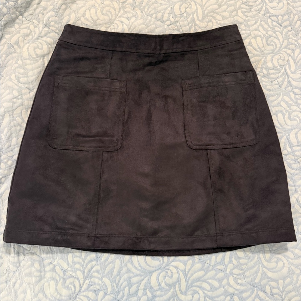 Old Navy Suede Black Mini Skirt